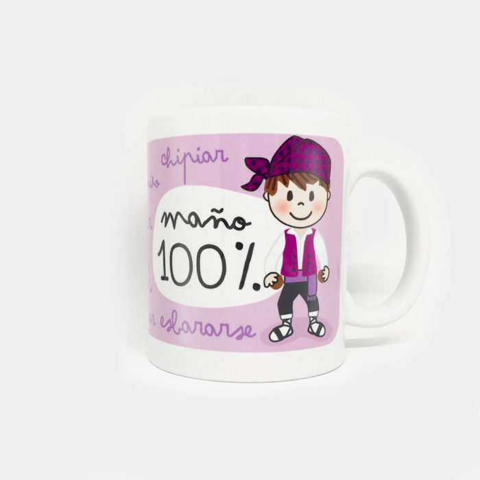 Taza "Maño 100%" Morada