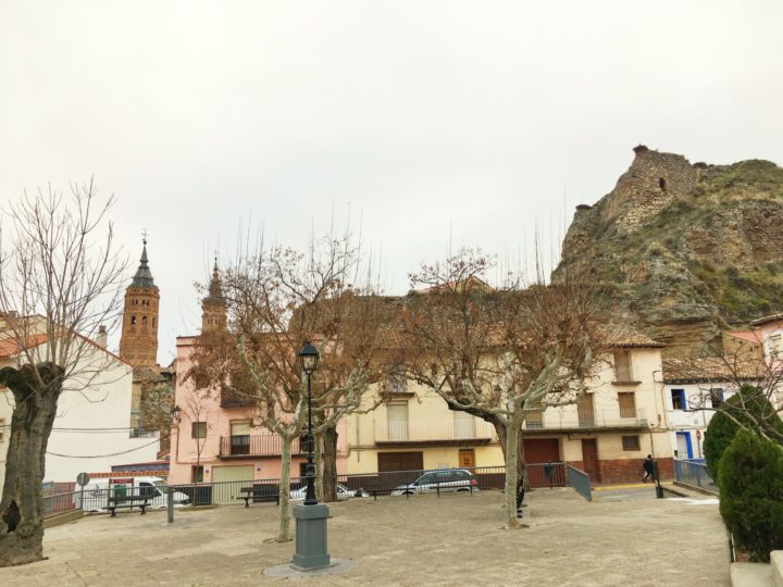 El curioso poste de la plaza de la leña de Calatayud